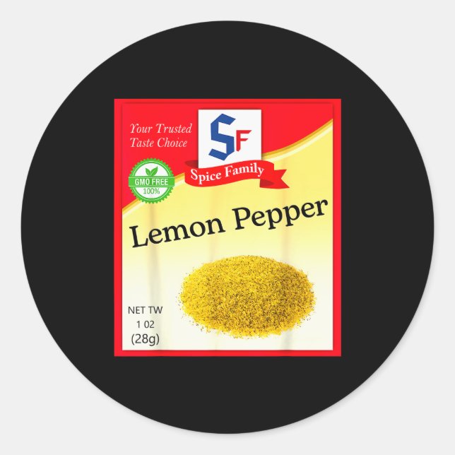 Lemon Pepper Condiment Costume Holiday Sce Costume Classic Round Sticker (Front)