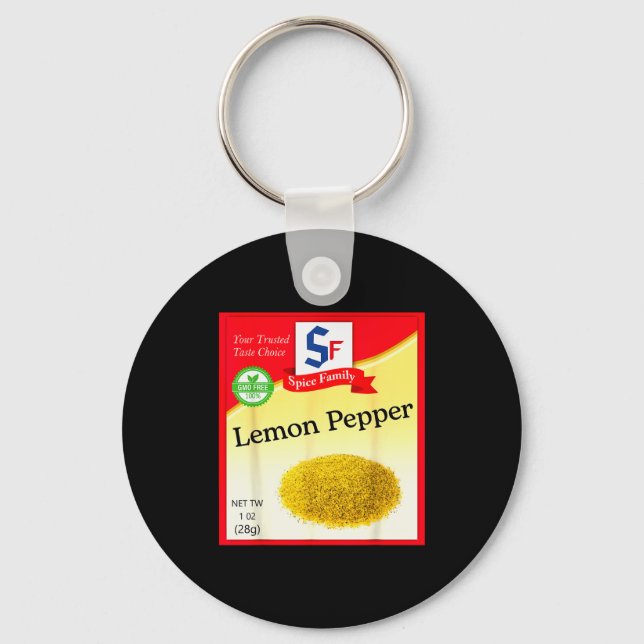 Lemon Pepper Condiment Costume Holiday Sce Costume Key Ring (Front)