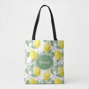 Lemon Personalised Tote Bag