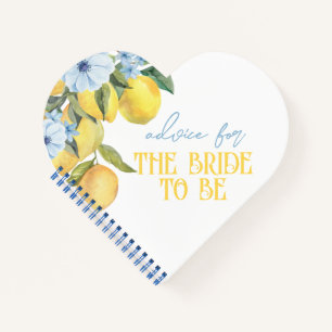 Lemon Personalized Advice for the Bride Keepsake Notebook
