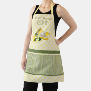 Lemon Pie Dessert Checks and Stripes Apron