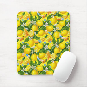 Lemon Pill Pattern Pharmacy Mouse Mat