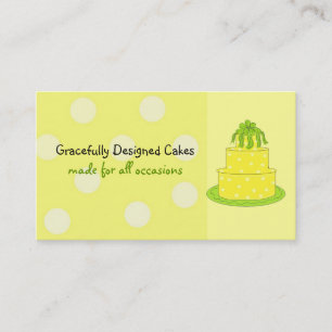 Lemon Polka Dot Cake Business Card