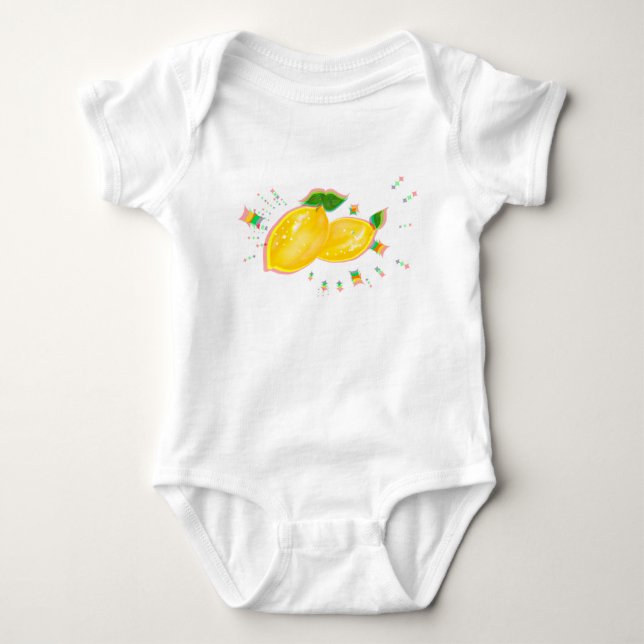 Lemon Pop Baby One-Piece Bodysuit (Front)