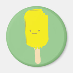 Lemon Popsicle Cartoon Drawing Magnet