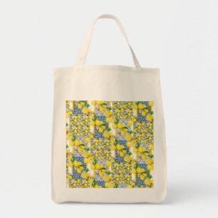 Lemon Portuguese Azulejo Mediterranean Santorini   Tote Bag