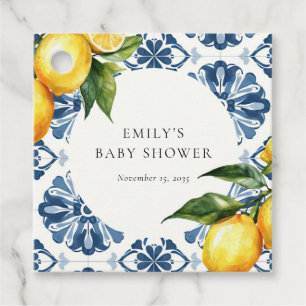 Lemon Positano Italian Baby Shower Favour Tags