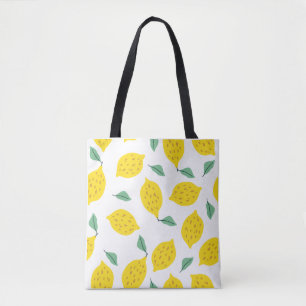 Lemon Print Bag, Brighten Your Style with a Trend Tote Bag