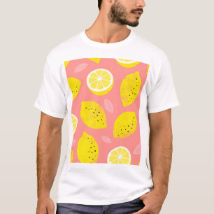 Lemon print, bright seamless summer pattern. T-Shirt