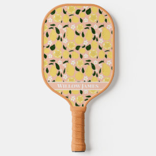 Lemon Print Customized Preppy Pickleball Paddle