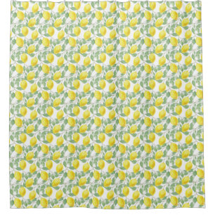 Lemon Print Shower Curtain