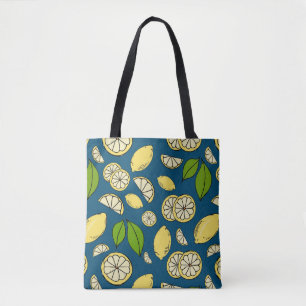 Lemon Print Tote Bag
