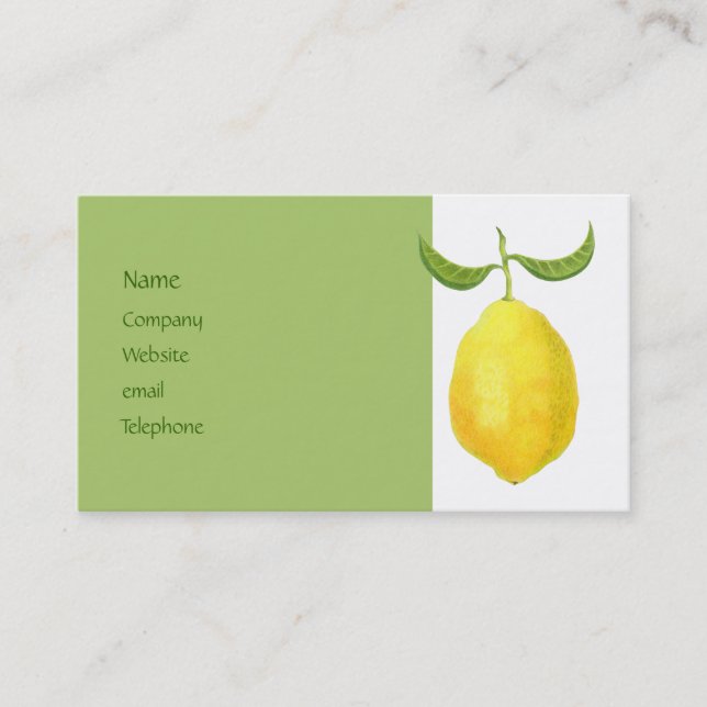 Lemon Profile Card (Front)