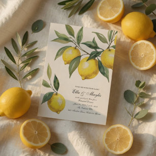 Lemon Rehearsal Dinner Invitation   Mediterranean 