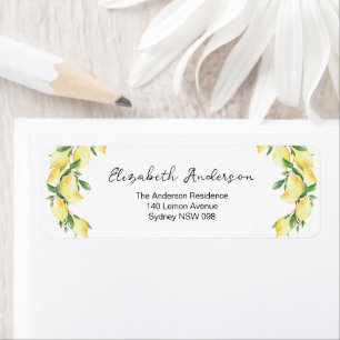 Lemon Return Address Label