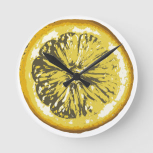 Lemon Round Clock