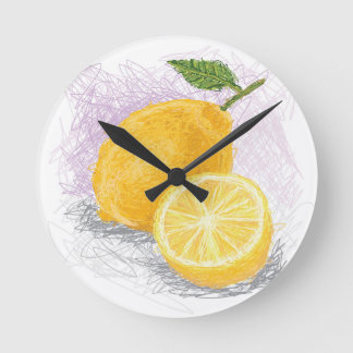 lemon round clock