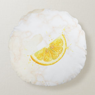 Lemon Round Cushion