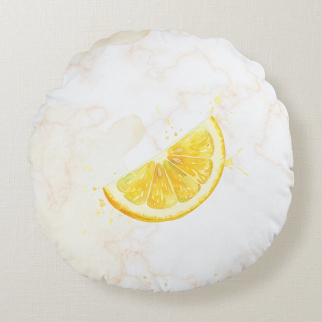 Lemon Round Cushion (Front)