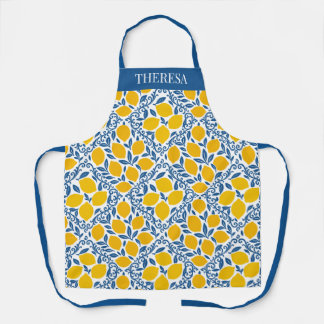 Lemon Rustic Farmhouse French Country Recipe Apron