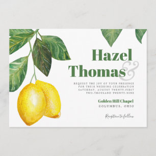 Lemon Season Wedding Celebration   Invitation