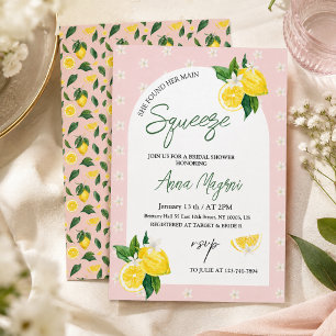 Lemon She Found Her Main Squeeze Bridal Shower Invitation