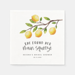 Lemon She Found Her Main Squeeze Bridal Shower Napkin