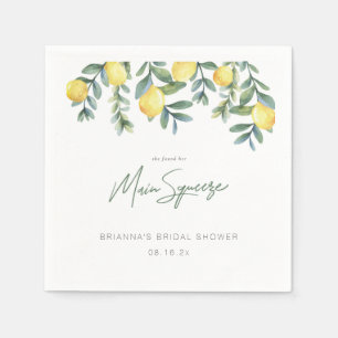 Lemon She Found Her Main Squeeze Bridal shower  Napkin