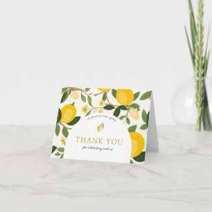 Lemon She Found Her Main Squeeze Bridal Shower Thank You Card