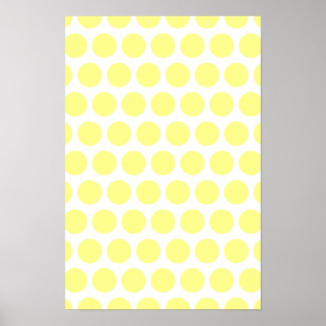 Lemon Sherbet Polka Dots Poster (Front)