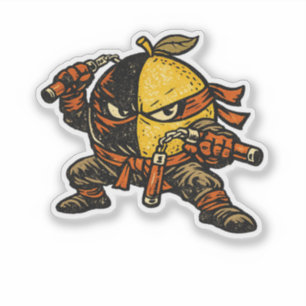 Lemon Shinobi — Funny Citrus Ninja Warrior Vintage