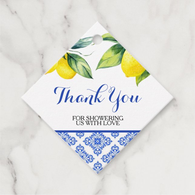 Lemon Shower Favour Tags (Front)