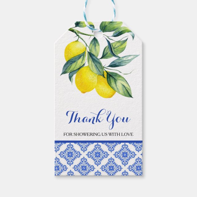 Lemon Shower Gift Tags (Front)