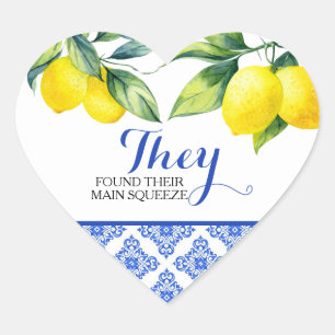 Lemon Shower Heart Sticker