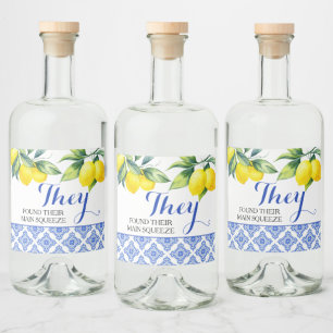 Lemon Shower Liquor Bottle Label