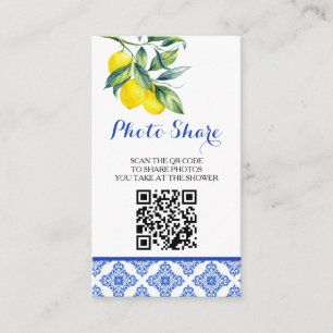 Lemon Shower Phot Share Enclosure Card