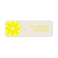 Lemon Slice Address Label