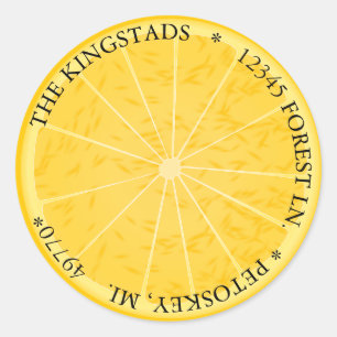 lemon slice address label