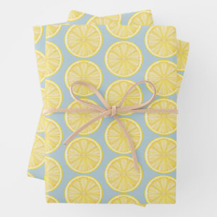 Lemon Slice Amalfi Coast Party Wrapping Paper Sheet