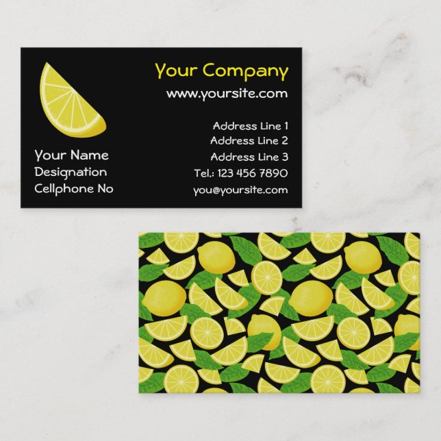 Lemon Slice Business Card (Front/Back)