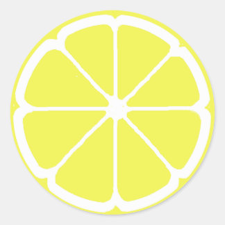 LEMON SLICE by SHARON SHARPE Classic Round Sticker