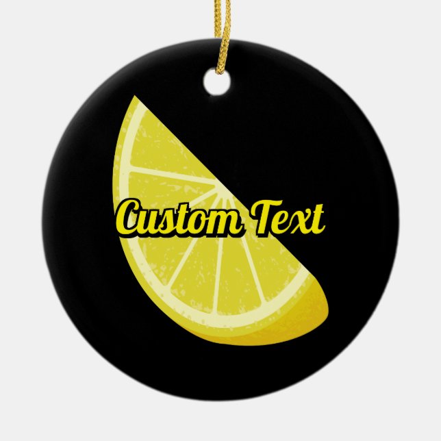 Lemon Slice Ceramic Tree Decoration (Front)