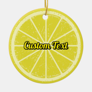 Lemon Slice Ceramic Tree Decoration
