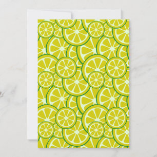 Lemon Slice Citric Fruit Art Yellow Lime Citrus Invitation