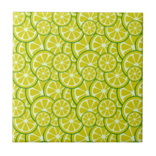 Lemon Slice Citric Fruit Yellow Citrus Lemonade Tile
