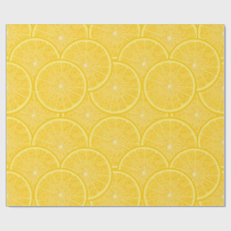 Lemon Slice Citrus Fruit Yellow Wrapping Paper