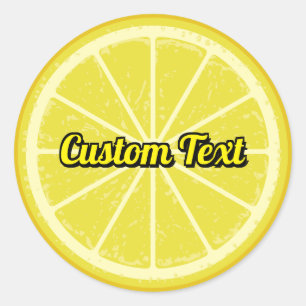 Lemon Slice Classic Round Sticker