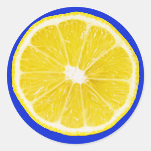 lemon slice classic round sticker