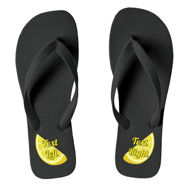 Lemon Slice Flip Flops (Footbed)