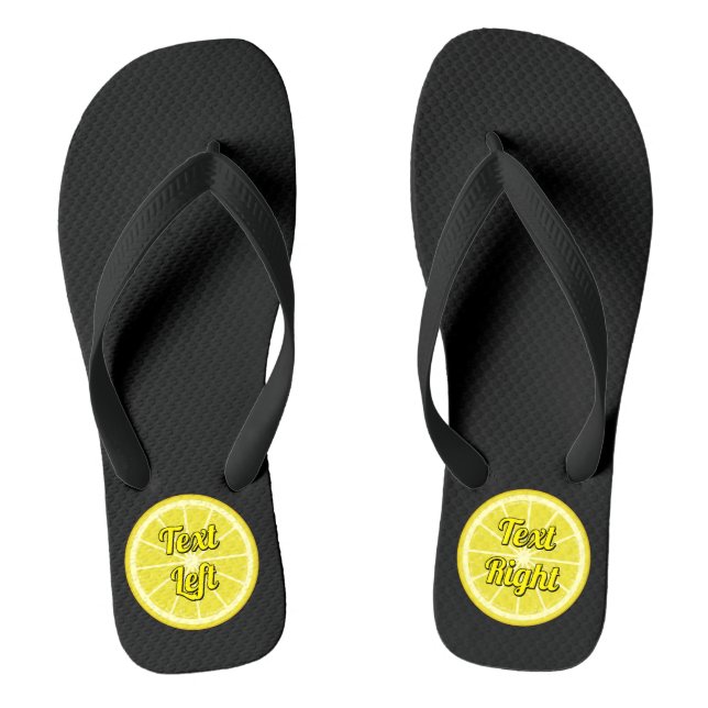 Lemon Slice Flip Flops (Footbed)